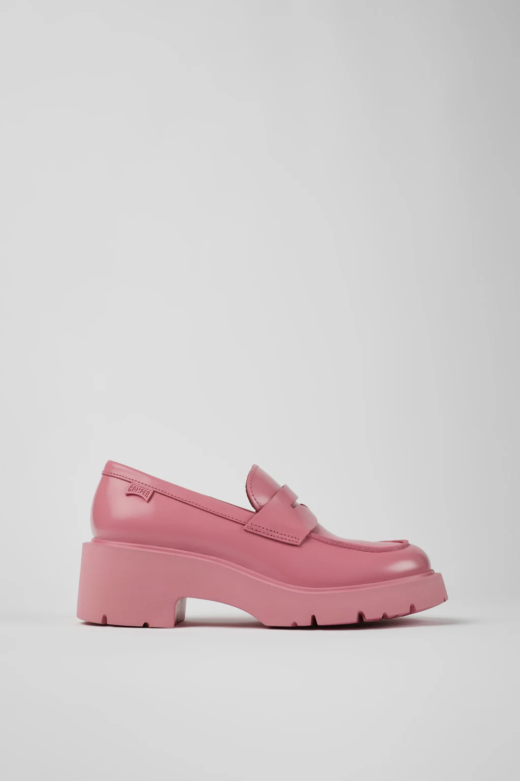 Milah Pink leather loafers for women - 1