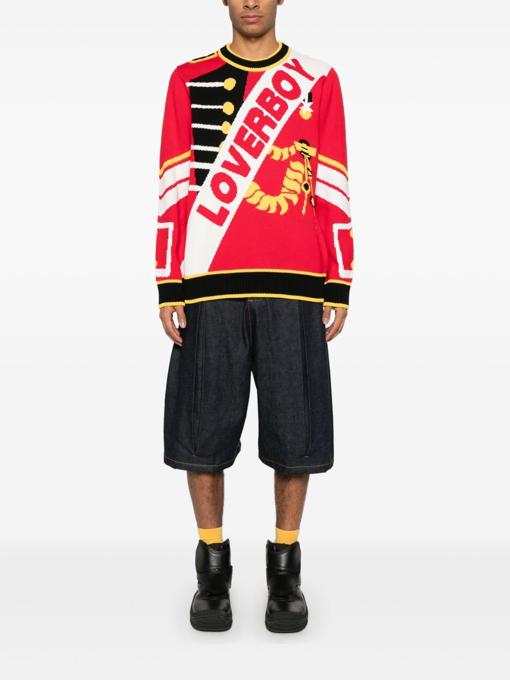 intarsia-logo sweater - 2