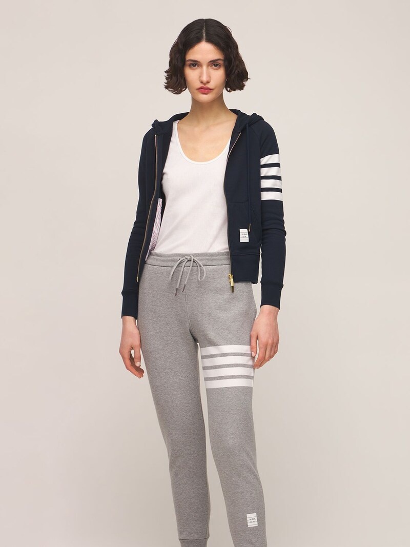 INTARSIA STRIPES COTTON SWEATPANTS - 2