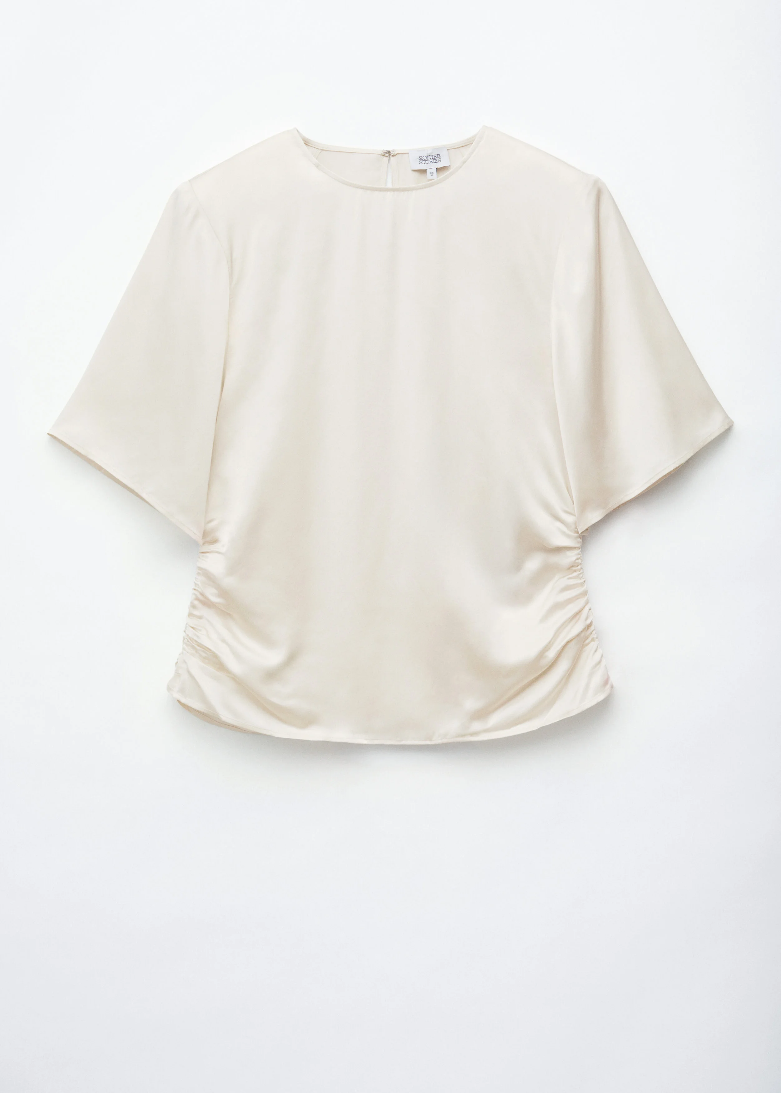Pleated Side Slim Blouse - 1