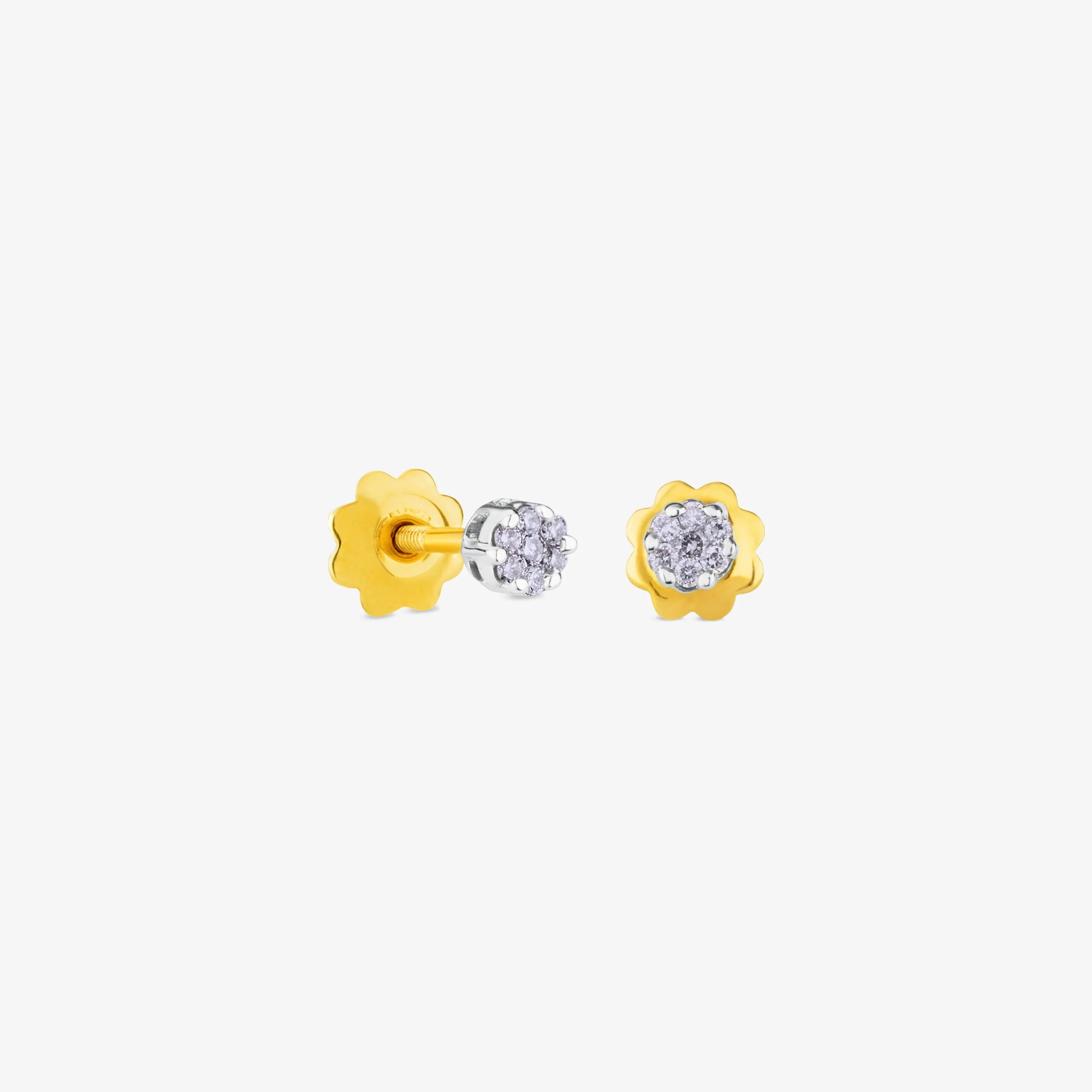 18K solid gold TOUS Diamonds Earrings 0.08ct - 1