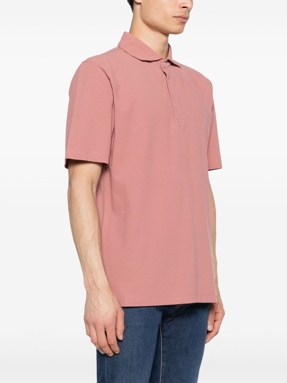 short-sleeve cotton polo shirt - 3