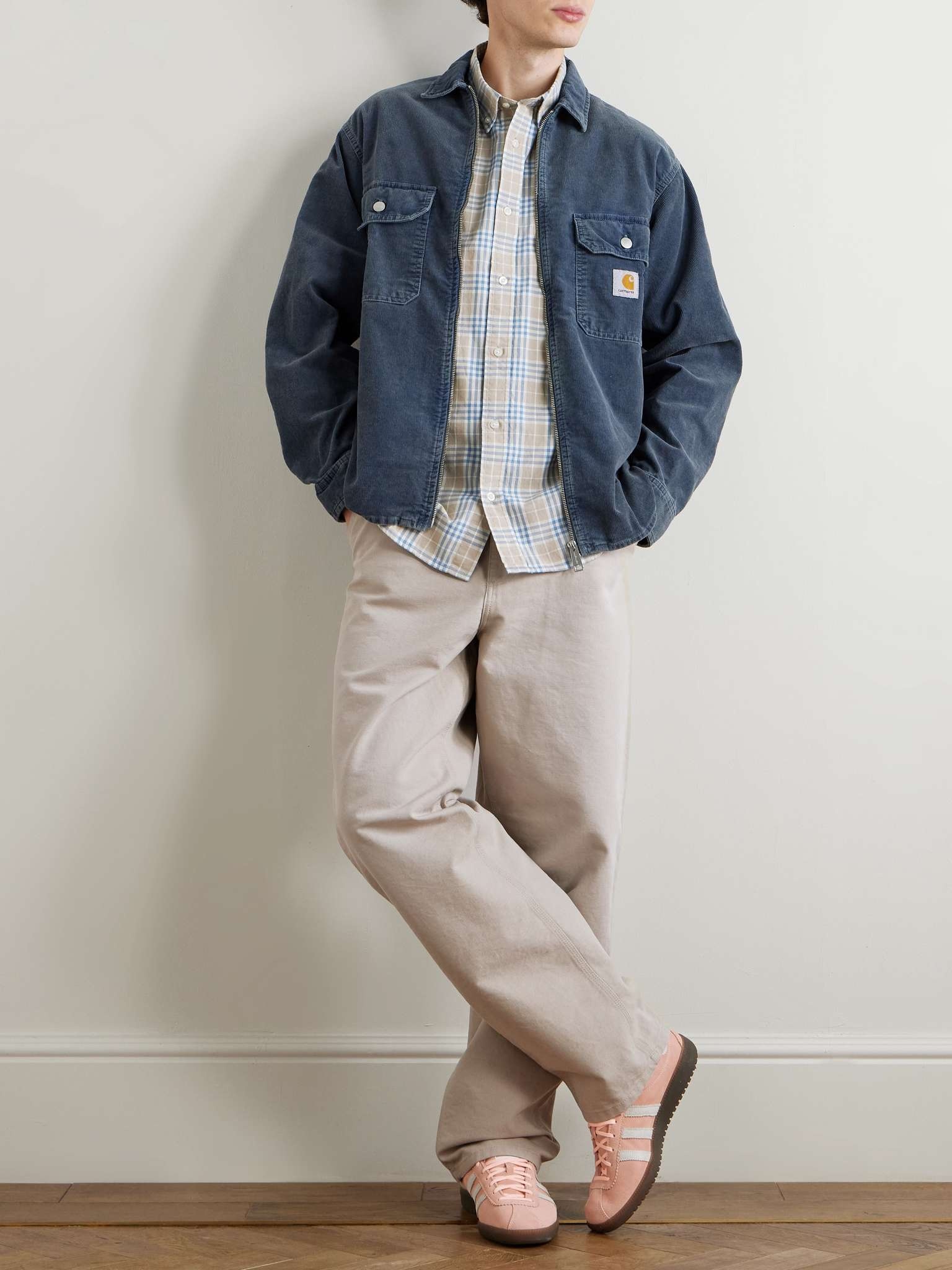 Single Knee Straight-Leg Cotton-Canvas Trousers - 2