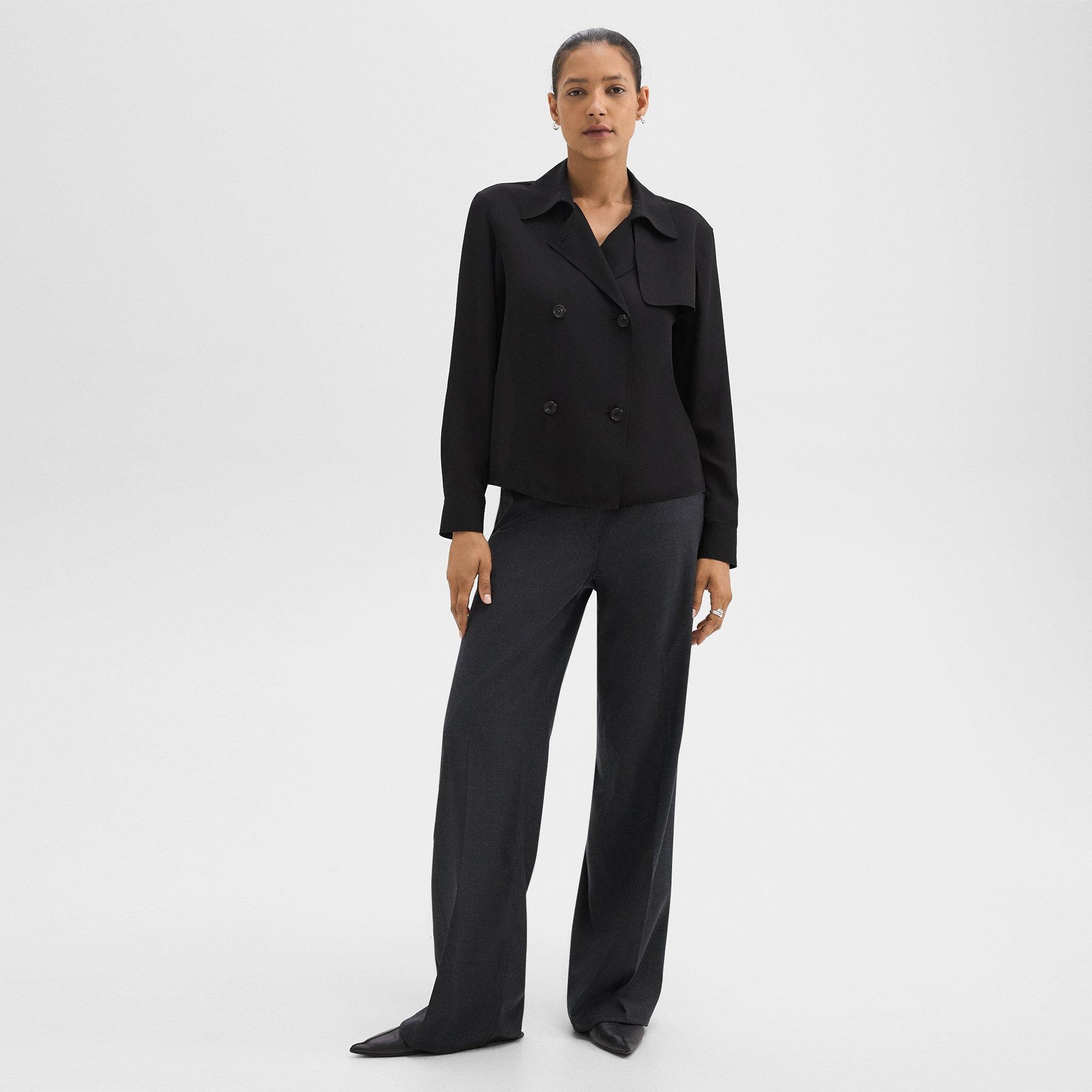 Trench Blouse in Recycled Georgette - 6