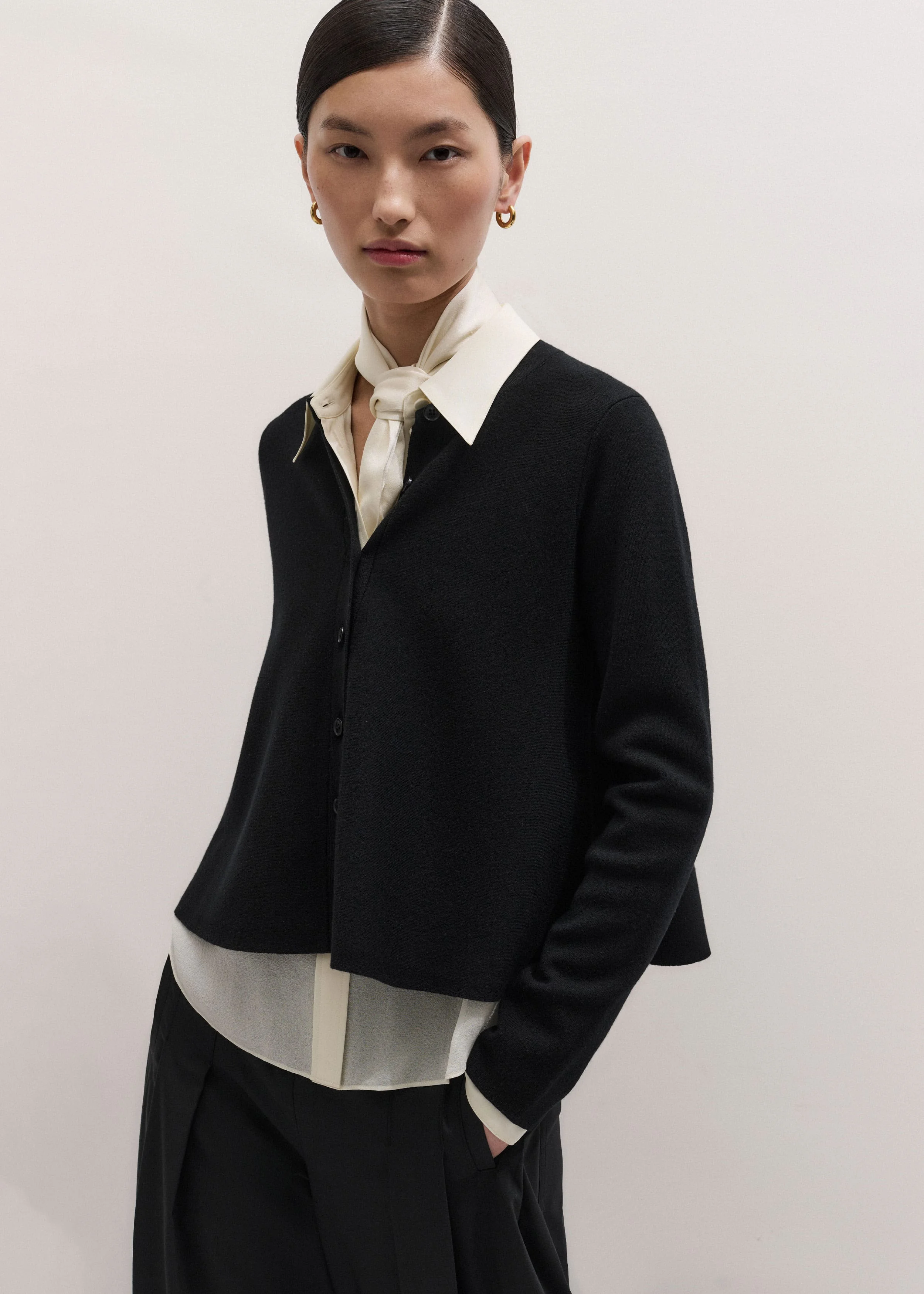 Knit Swing Cardigan - 1