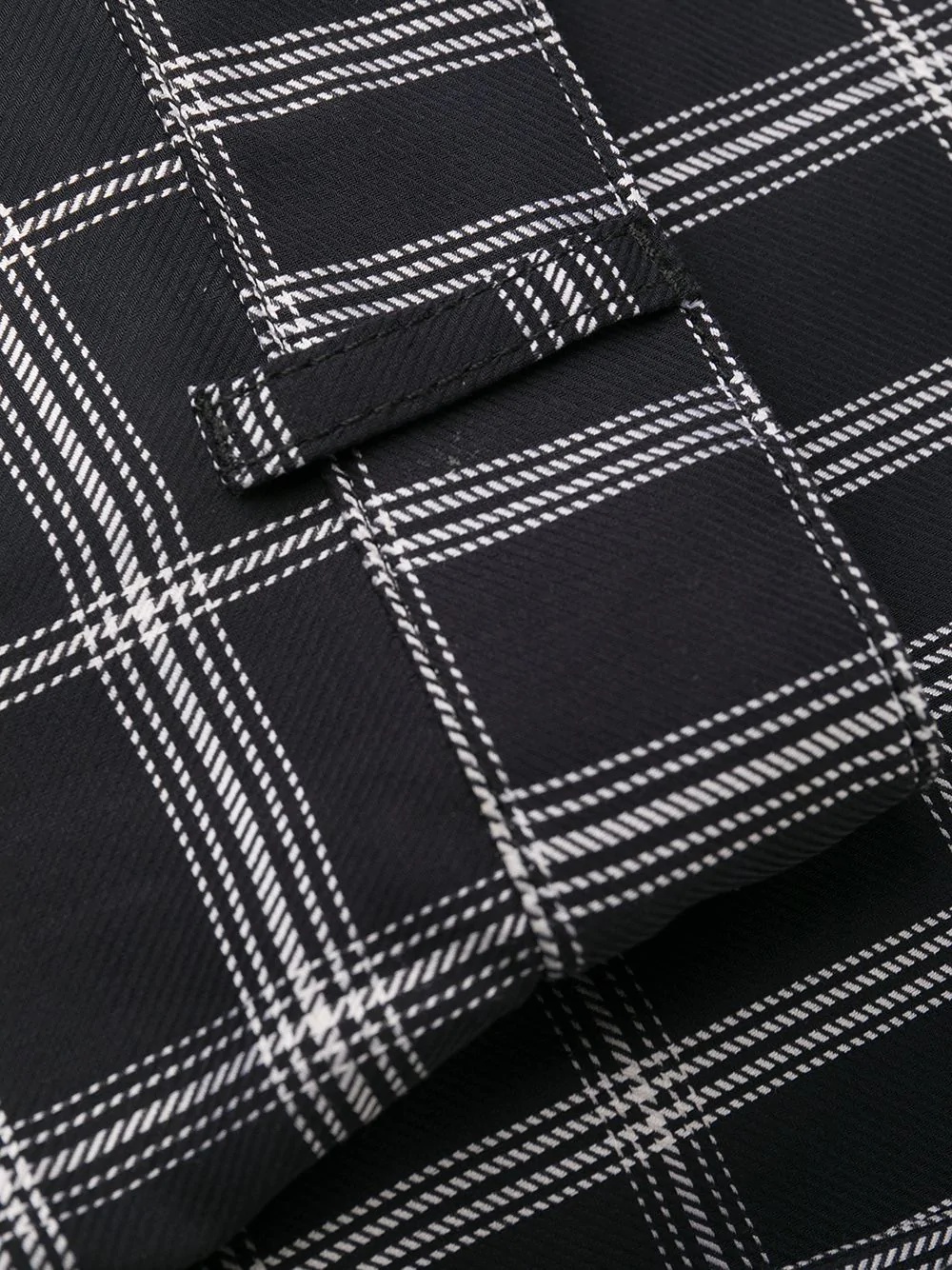 checked turn up cuff trousers - 6