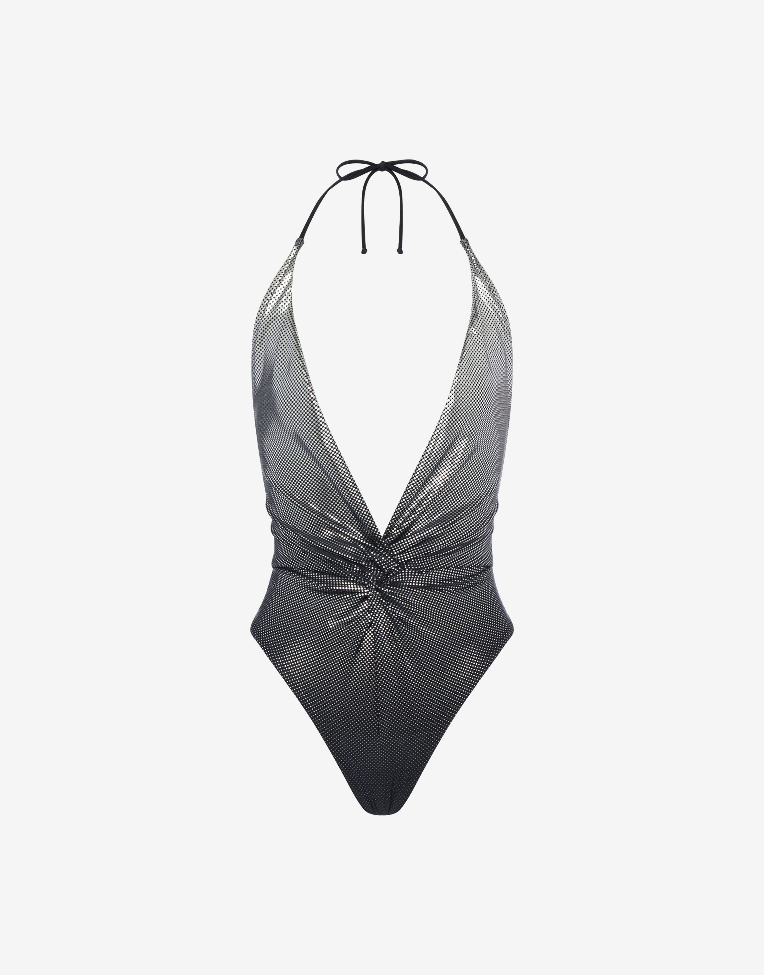 SWIMSUIT SILVER DOUBLE QUESTION MARK - 1