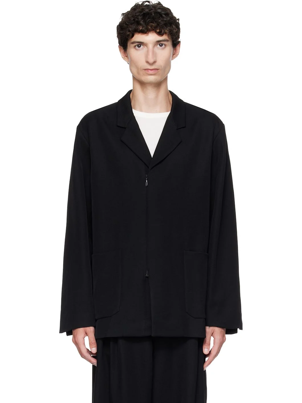 Black Votive Zip Blazer - 1