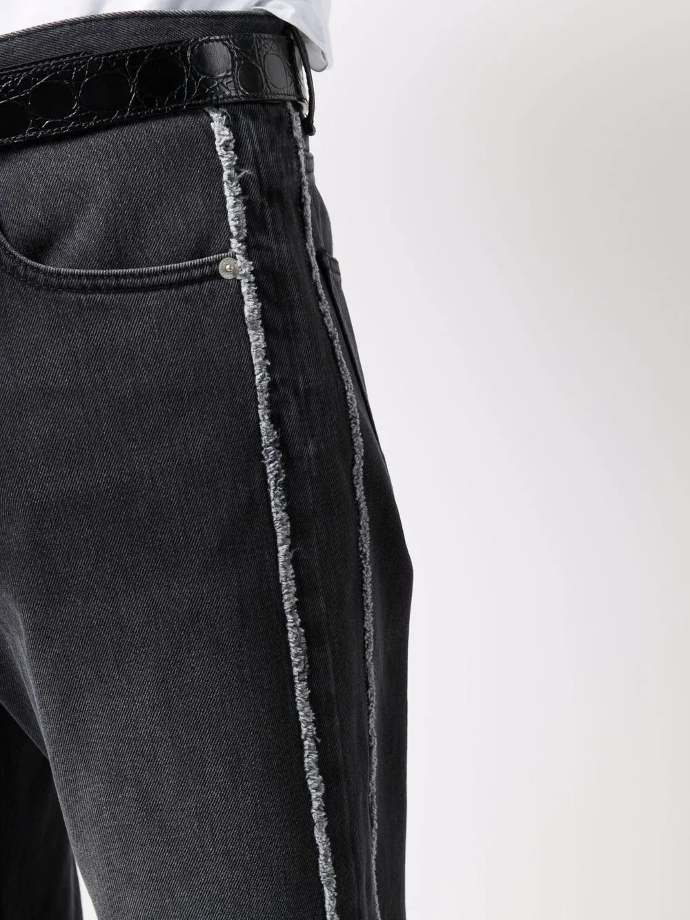 raw-cut straight-leg jeans - 5