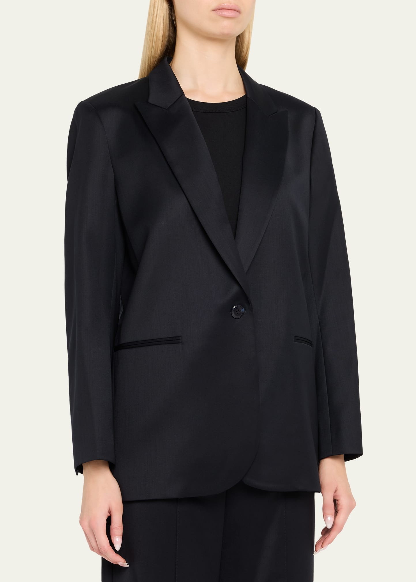 Girl Boy Girl Satin-Faced Wool Blazer - 4