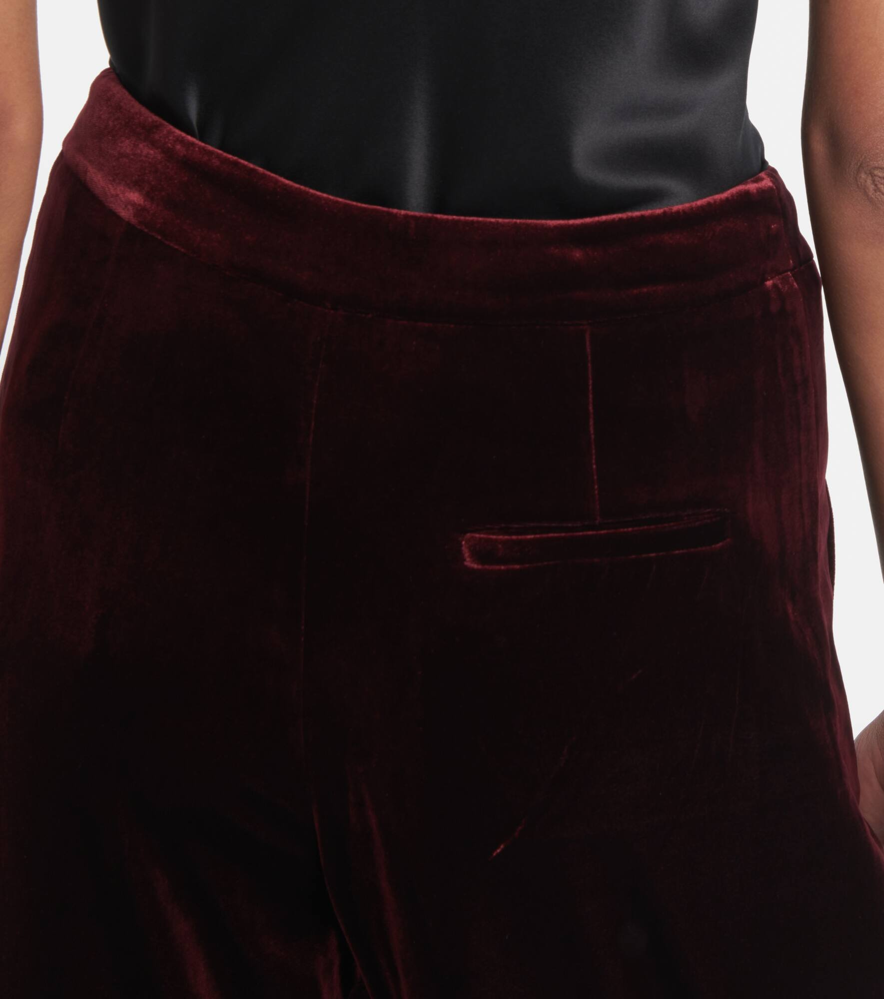 Velvet wide-leg pants - 6