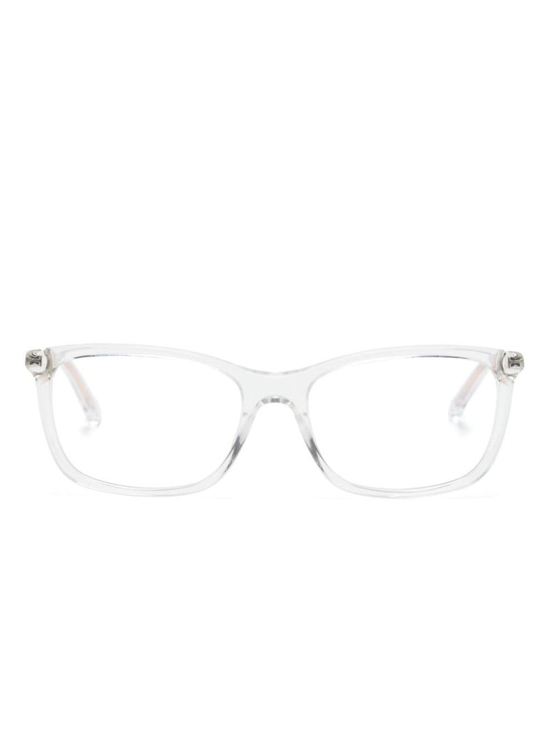logo-engraved square-frame glasses 1