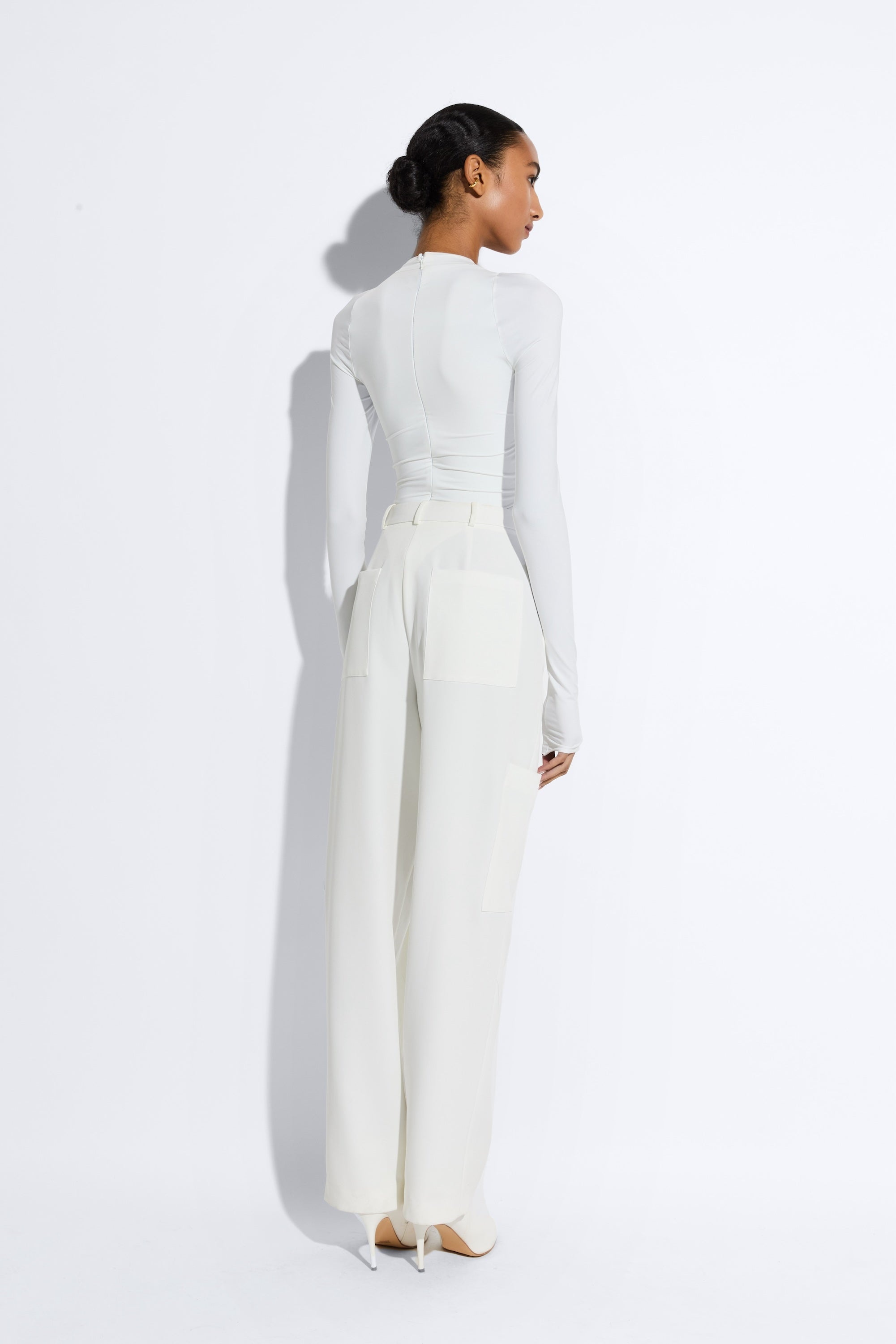 Matte Crepe Tapered Trouser - 3