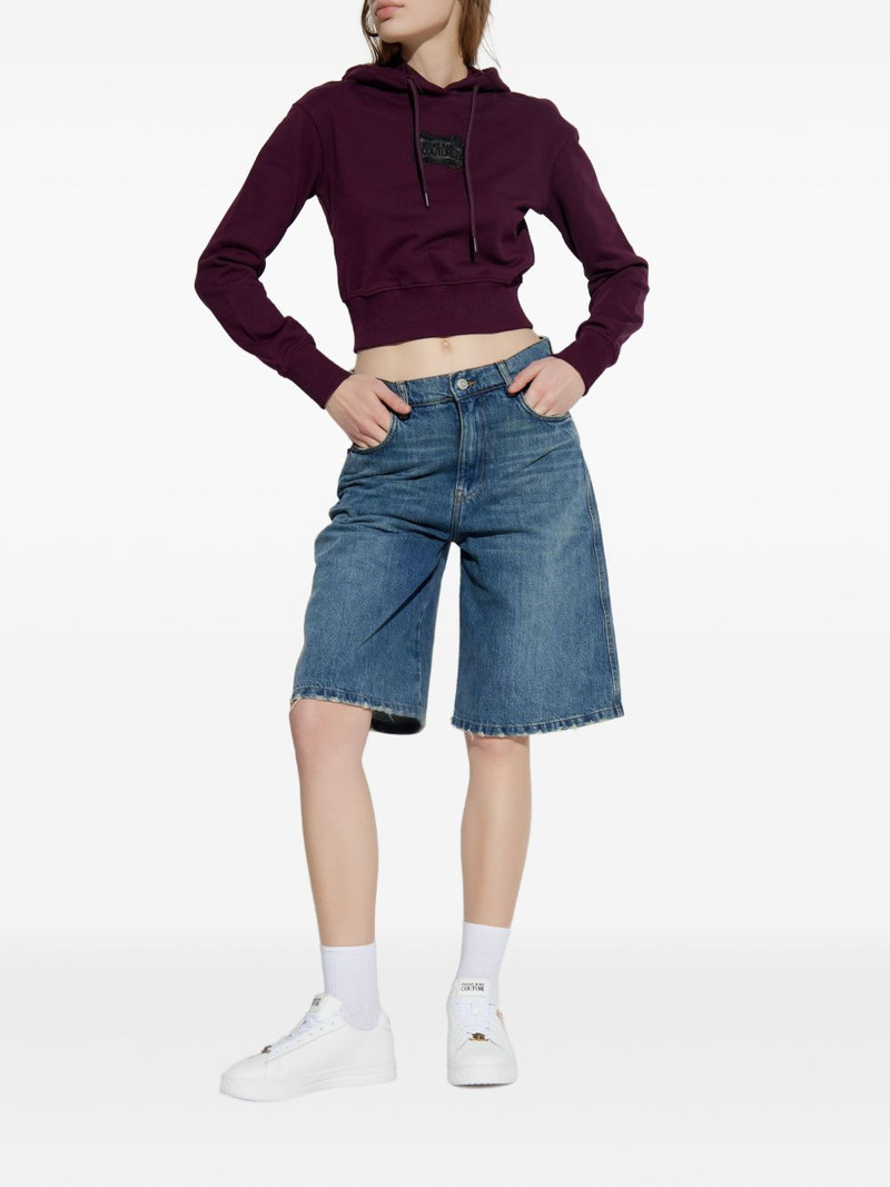 VERSACE JEANS COUTURE logo-patch hoodie outlook