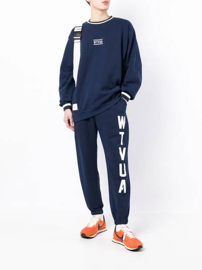 WTAPS logo-print crew neck sweatshirt outlook