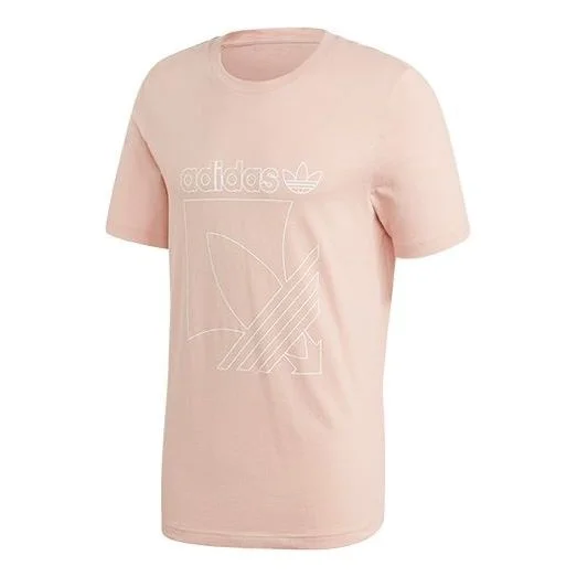 adidas originals Sprt 3s Tee Logo Printing Sports Short Sleeve Pink GD5835 - 1