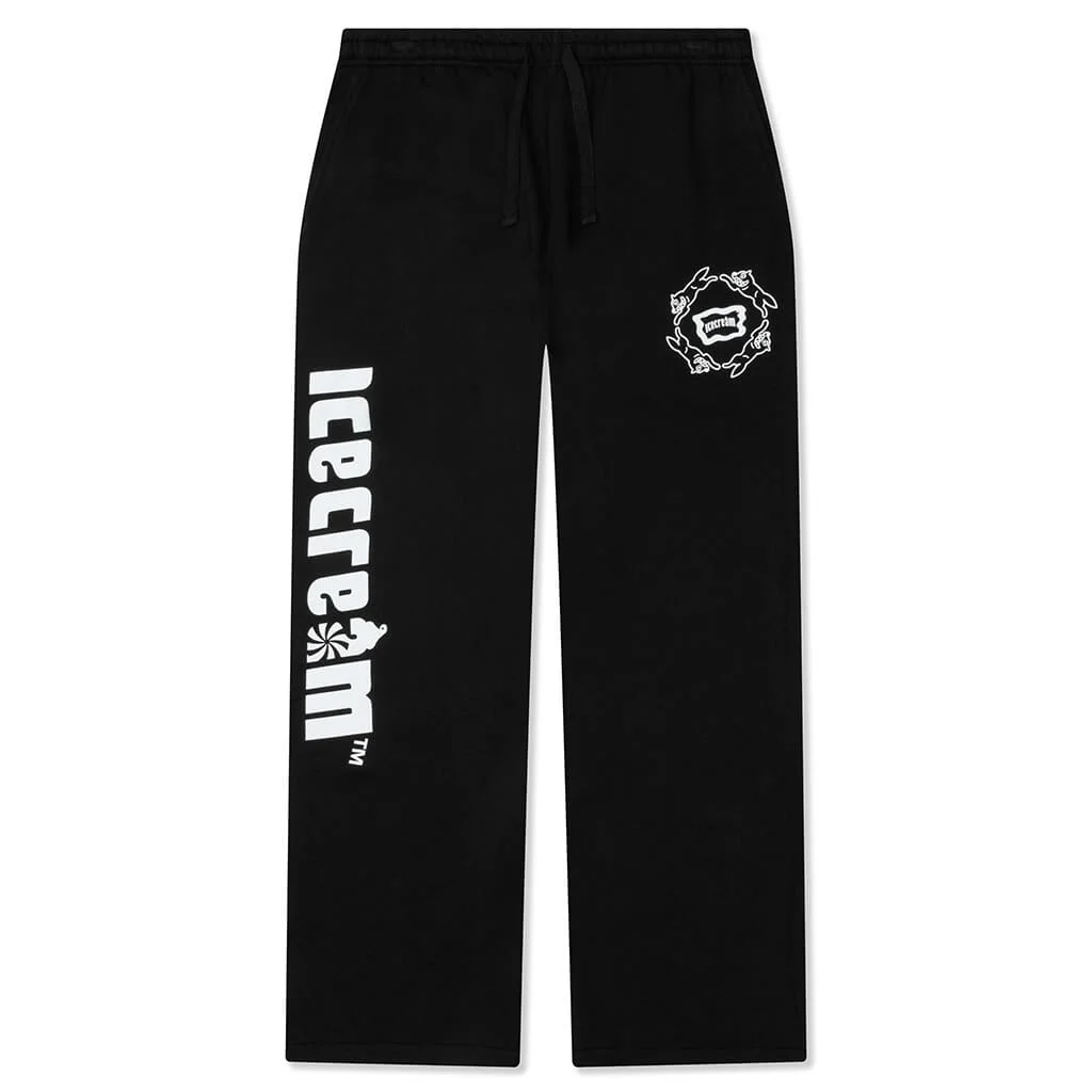 VERTICAL SWEATPANTS - BLACK - 1
