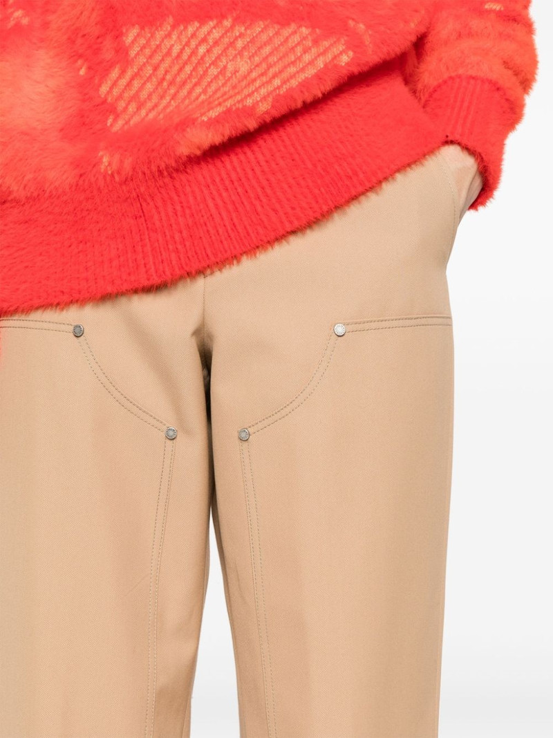 logo-embroidered straight trousers 5