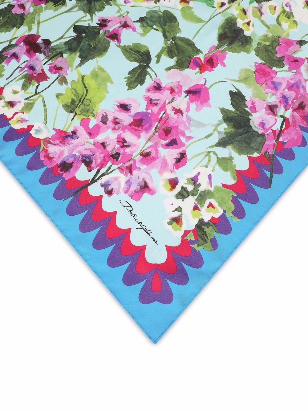 floral-print silk scarf - 2