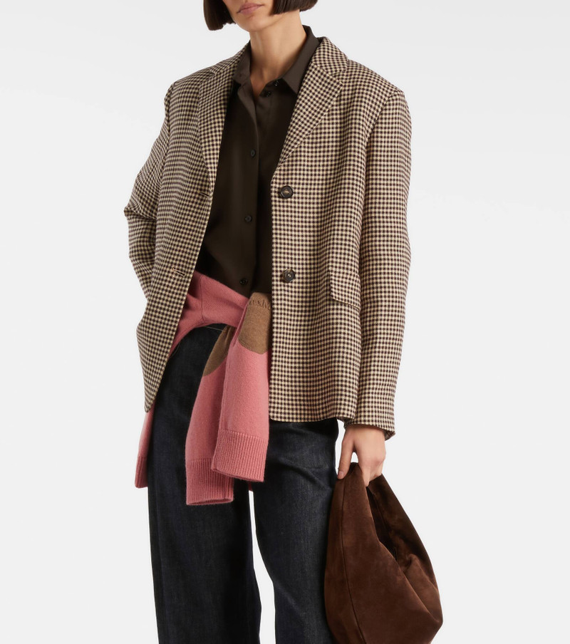 'S Max Mara Gita checked linen blazer outlook