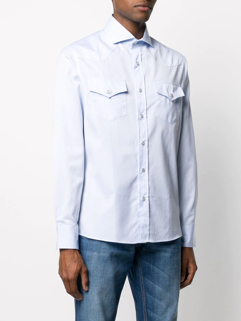 chest pocket slim-fit shirt - 3