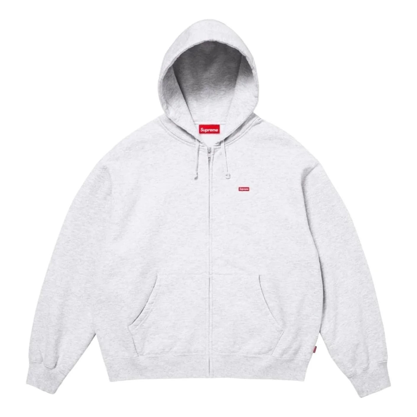 Supreme SS26 Small Box Zip Up Hooded Sweatshirt 'Ash Grey' SUP-SS26-122-GRY - 1