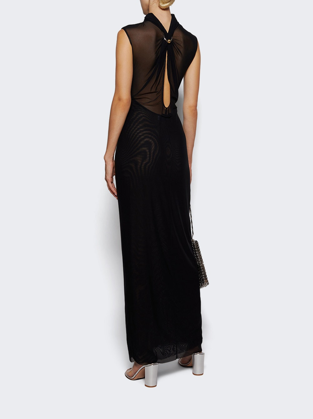 Long Sequin Dress Black - 4