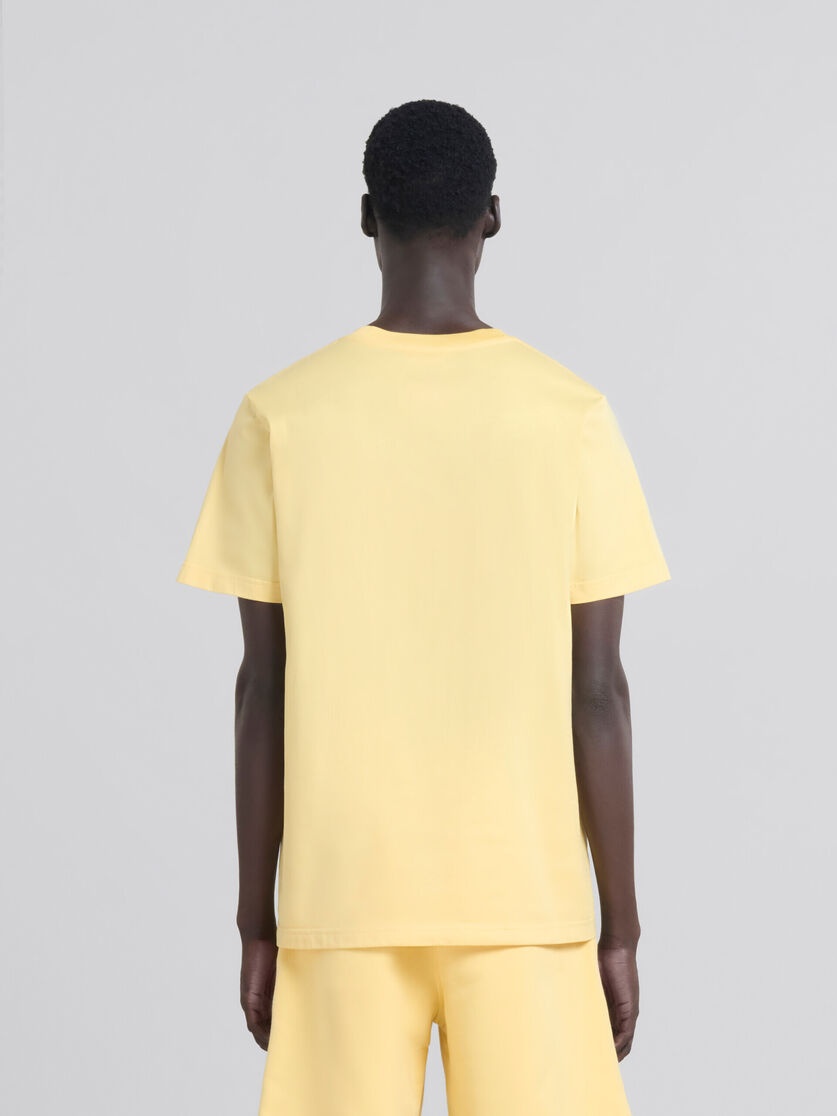 YELLOW ORGANIC JERSEY REGULAR-FIT T-SHIRT WITH PRINT - 3