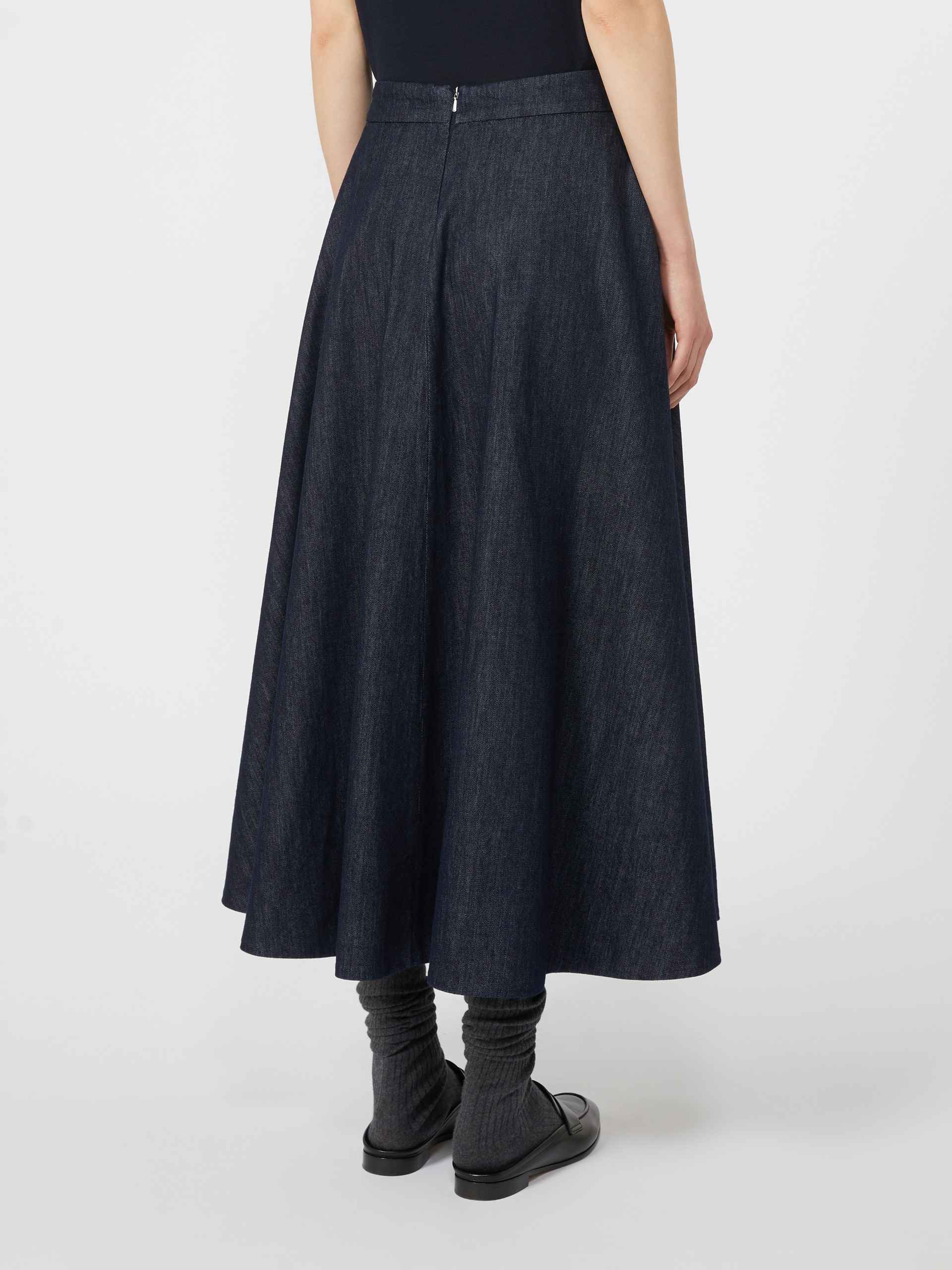 CECILE Flared denim skirt - 4