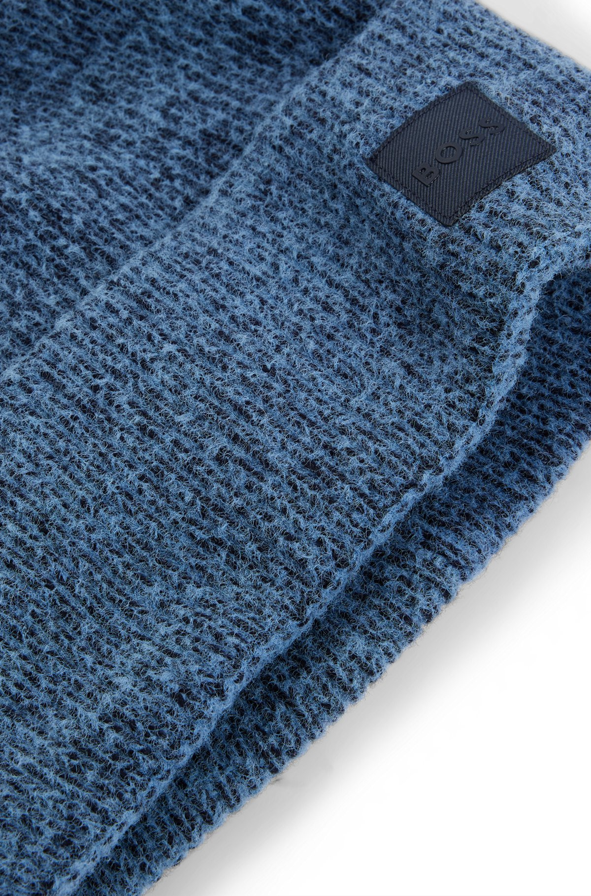 RIBBED BEANIE HAT WITH CONTRASTING LOGO LABEL - 5
