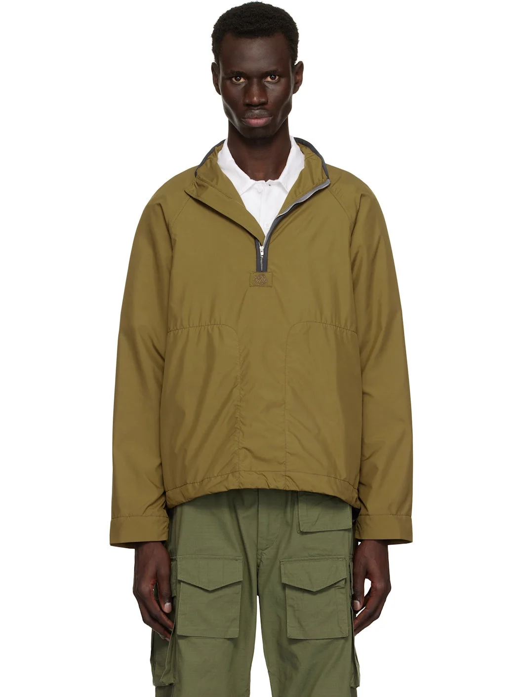 Khaki Ganga Mini Ripstop Track Jacket - 1