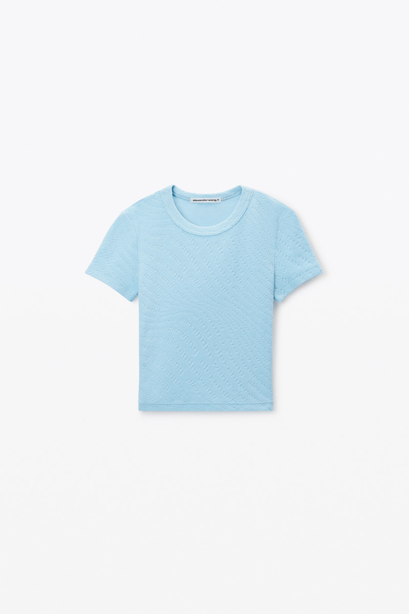 logo jacquard short sleeve baby tee 1