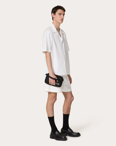 Valentino COTTON POPLIN BOWLING SHIRT WITH RUBBERIZED V DETAIL outlook