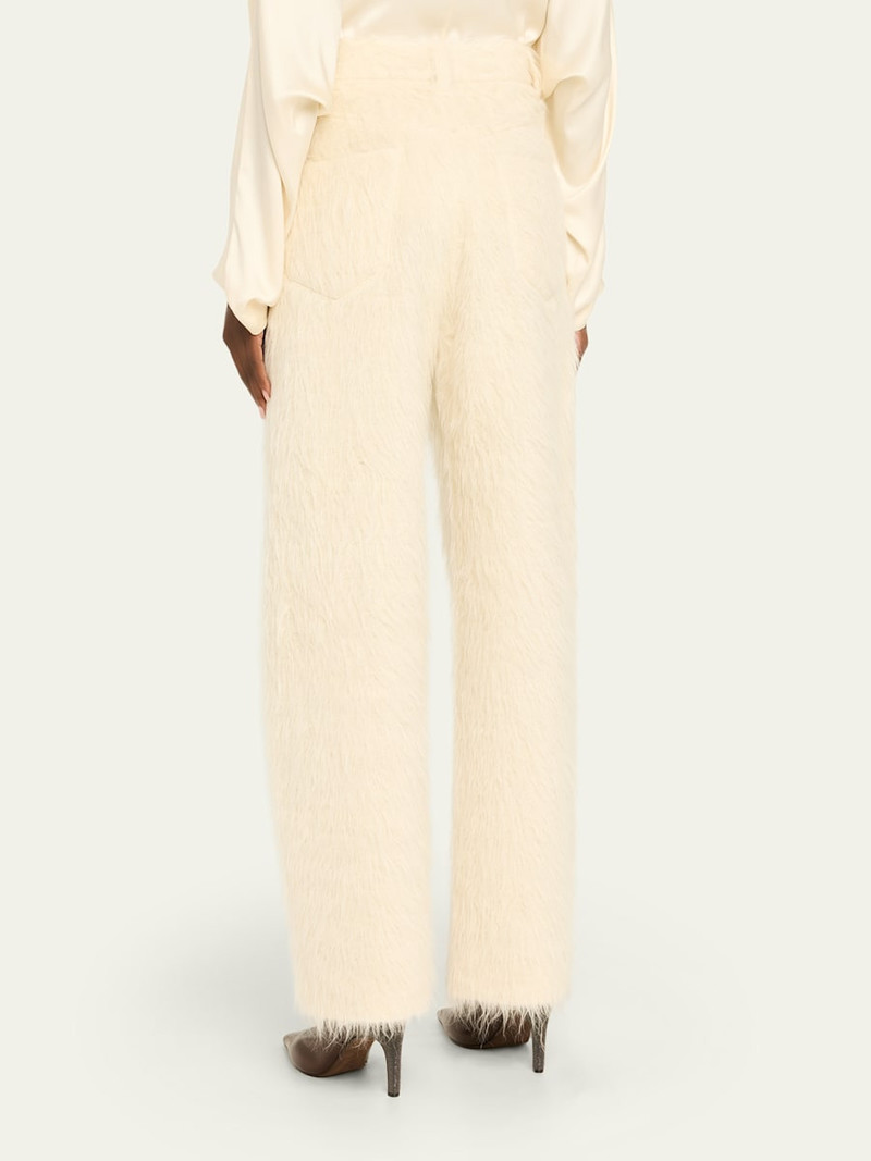 Fuzzy Alpaca Wide-Leg Pants 3
