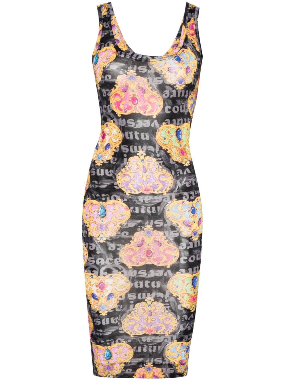 Heart-Couture-print jersey dress - 1