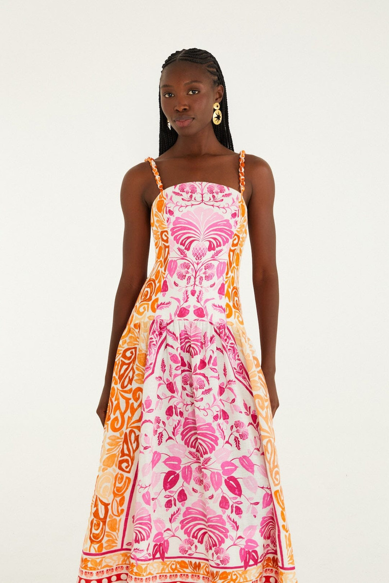 Off-White Santorini Euroflax Premium Linen Midi Dress 4