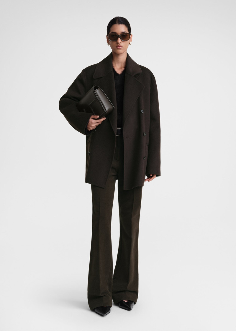Totême Wool doublé peacoat espresso outlook