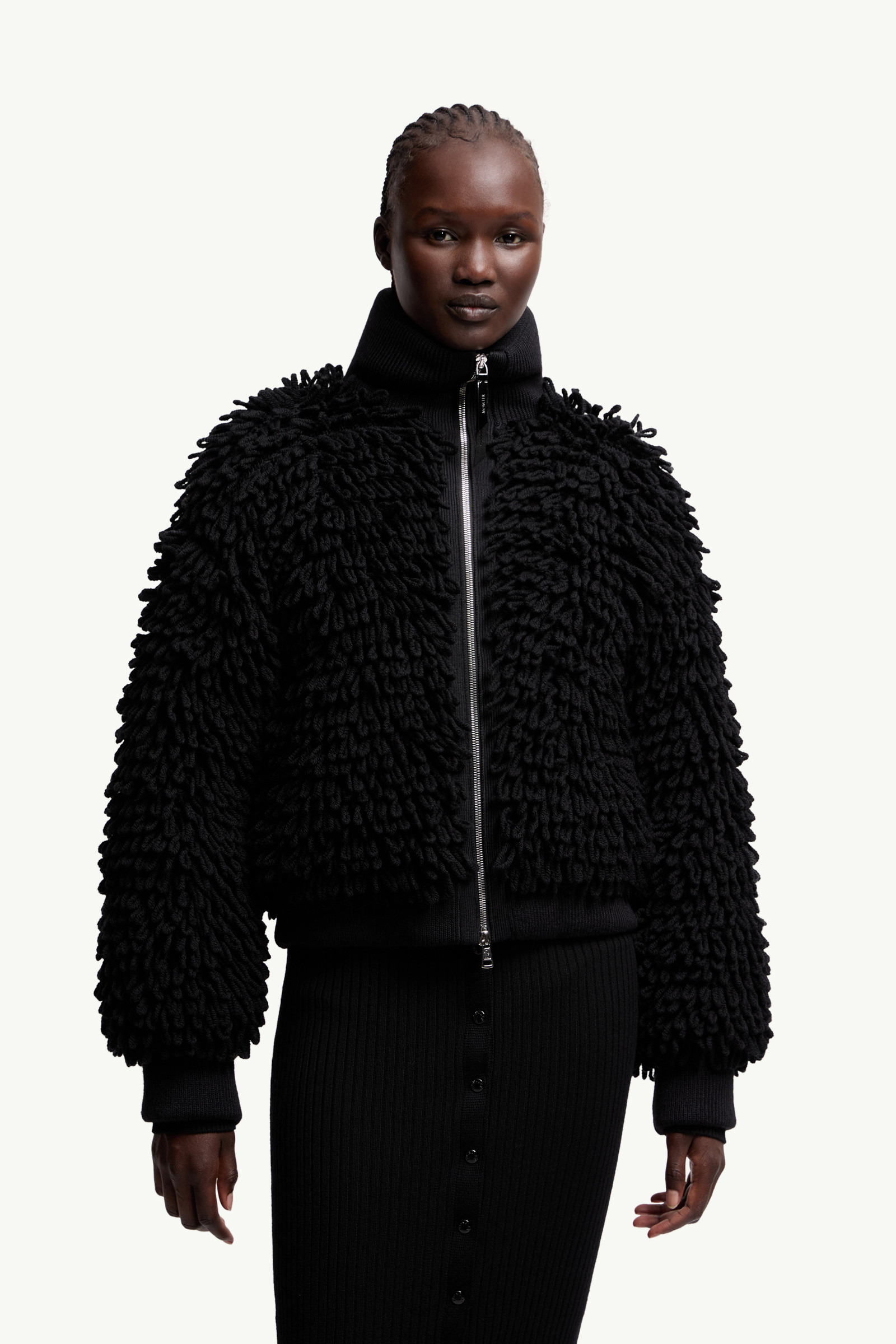Moncler x EE72 by Edward Enninful Wool Blend Zip-Up Cardigan - 3