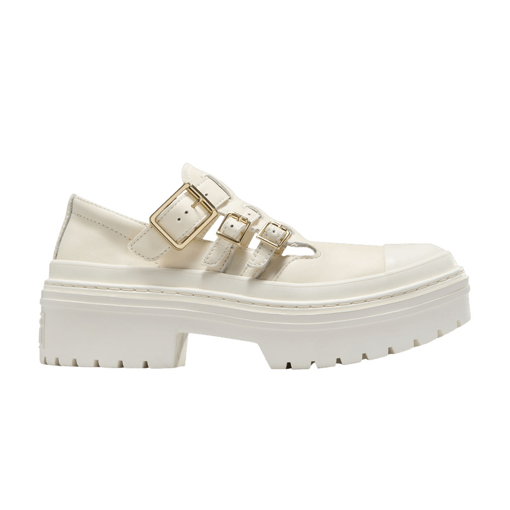 Wmns Chuck Taylor All Star Lugged Heel Mary Jane Platform Low 'Egret Gold' - 1
