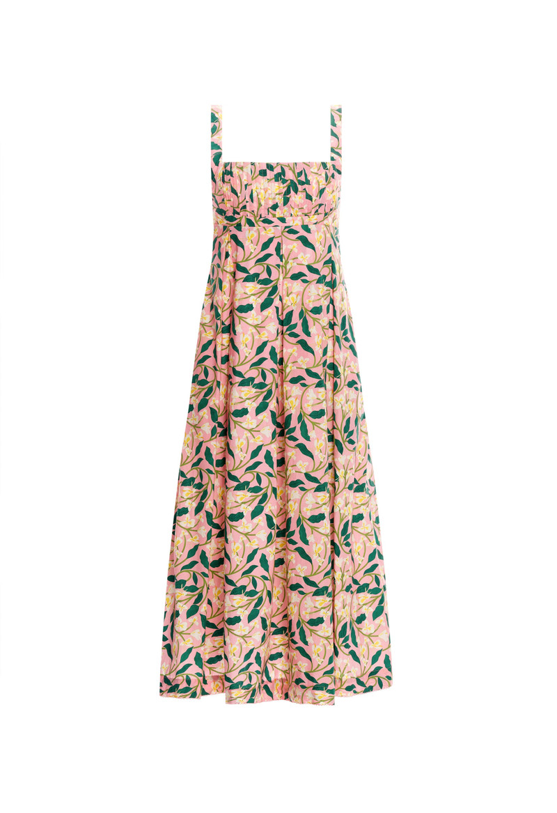 Hortensia Dos Gardenias Rosa Midi dress 1