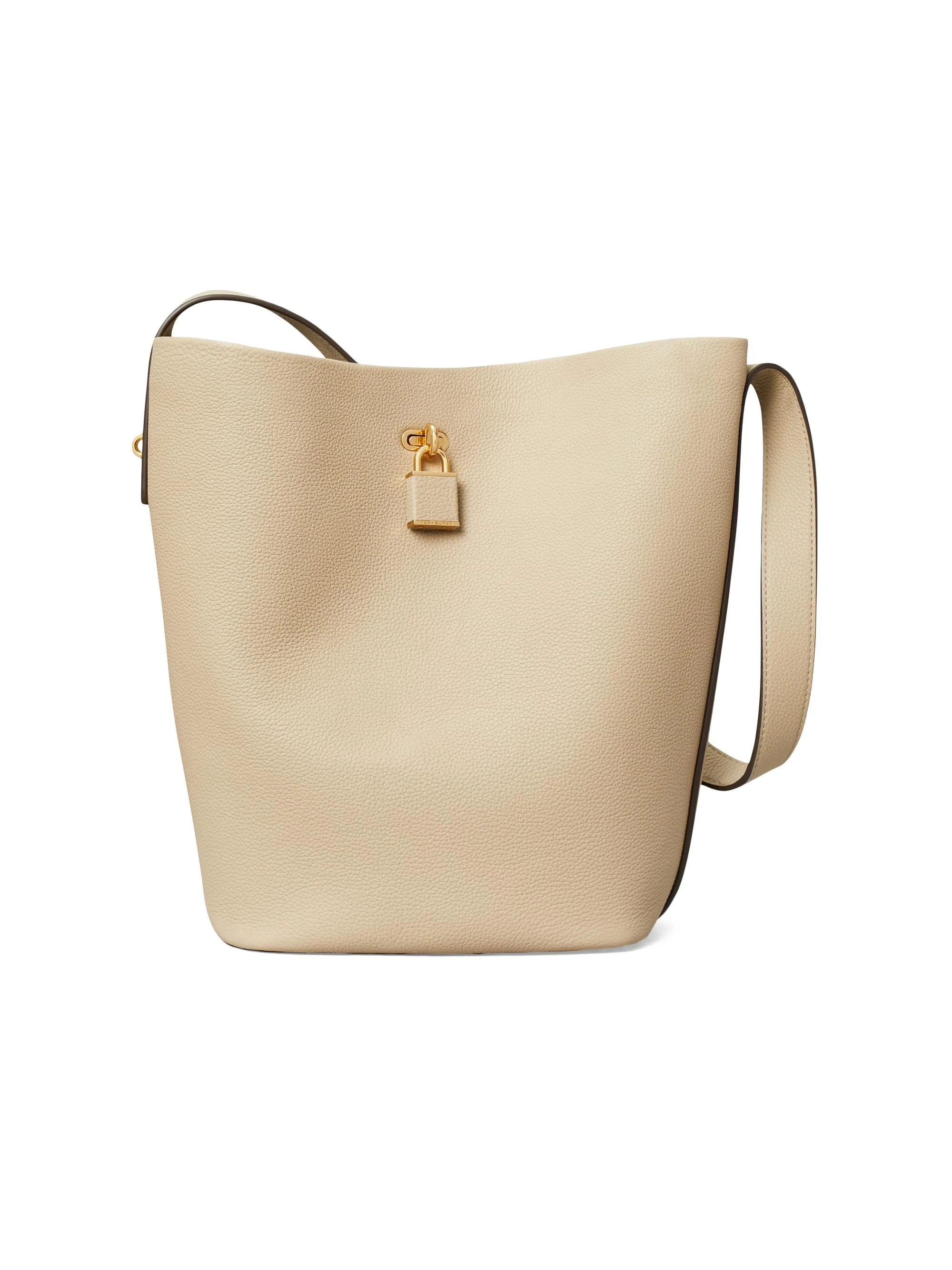 Women's Lock Slim Bucket Bag - Light Stone - 1
