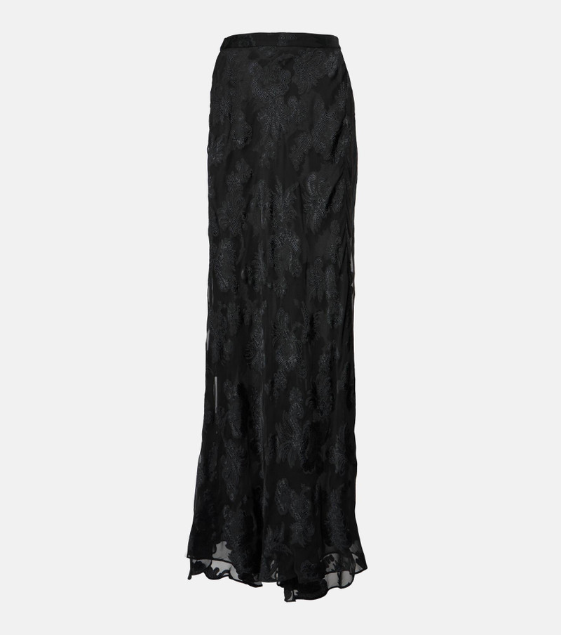 Paisley satin maxi skirt - 1