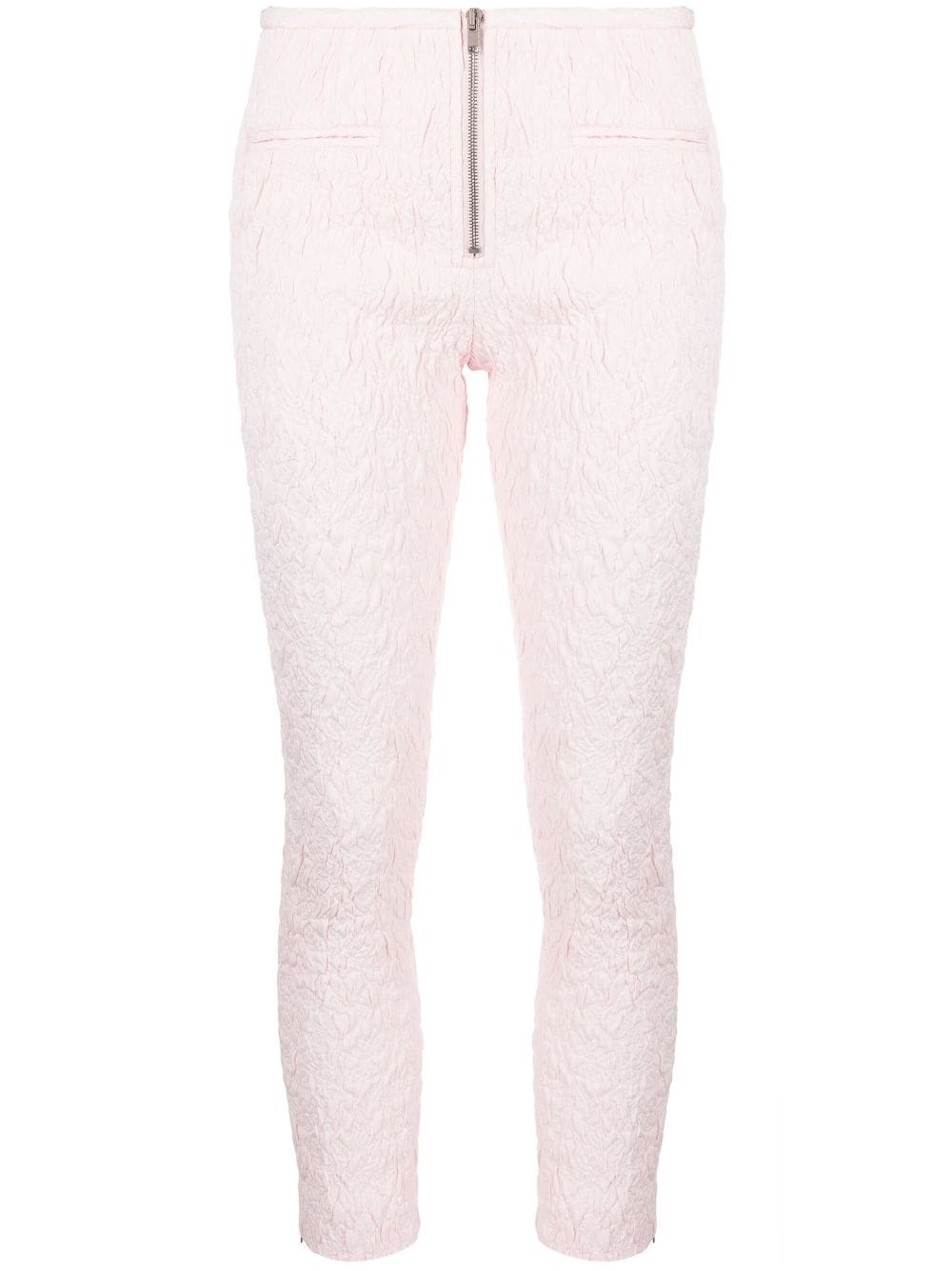 crinkled cropped trousers - 1