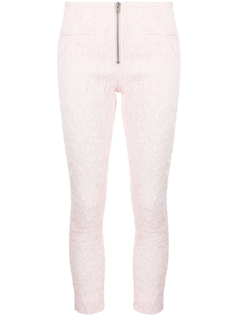 crinkled cropped trousers - 1