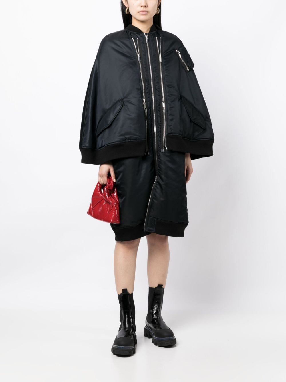 zipped padded coat - 2