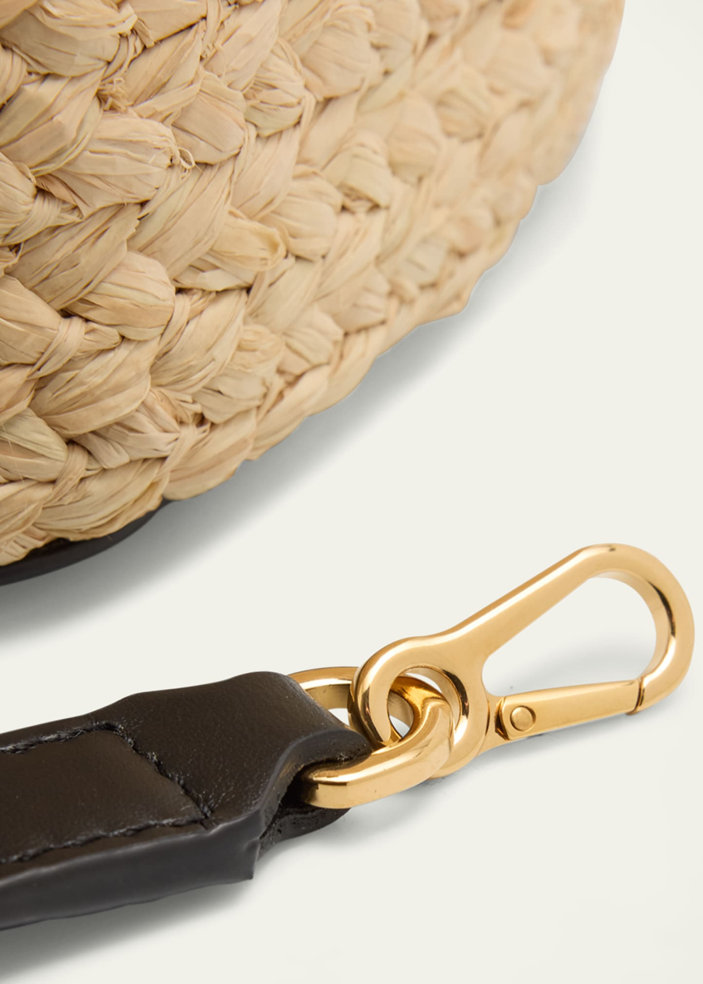 Mini Anagram Pebble Raffia Bucket Bag - 5