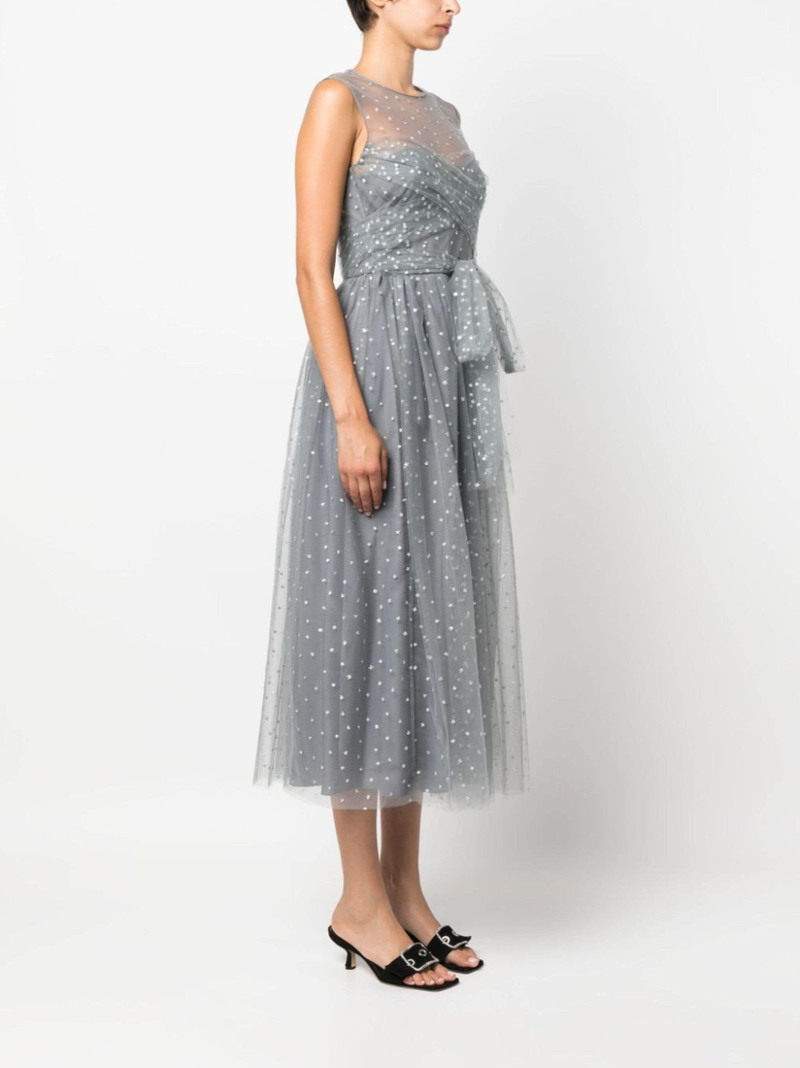 glitter-detail sleeveless midi dress 3