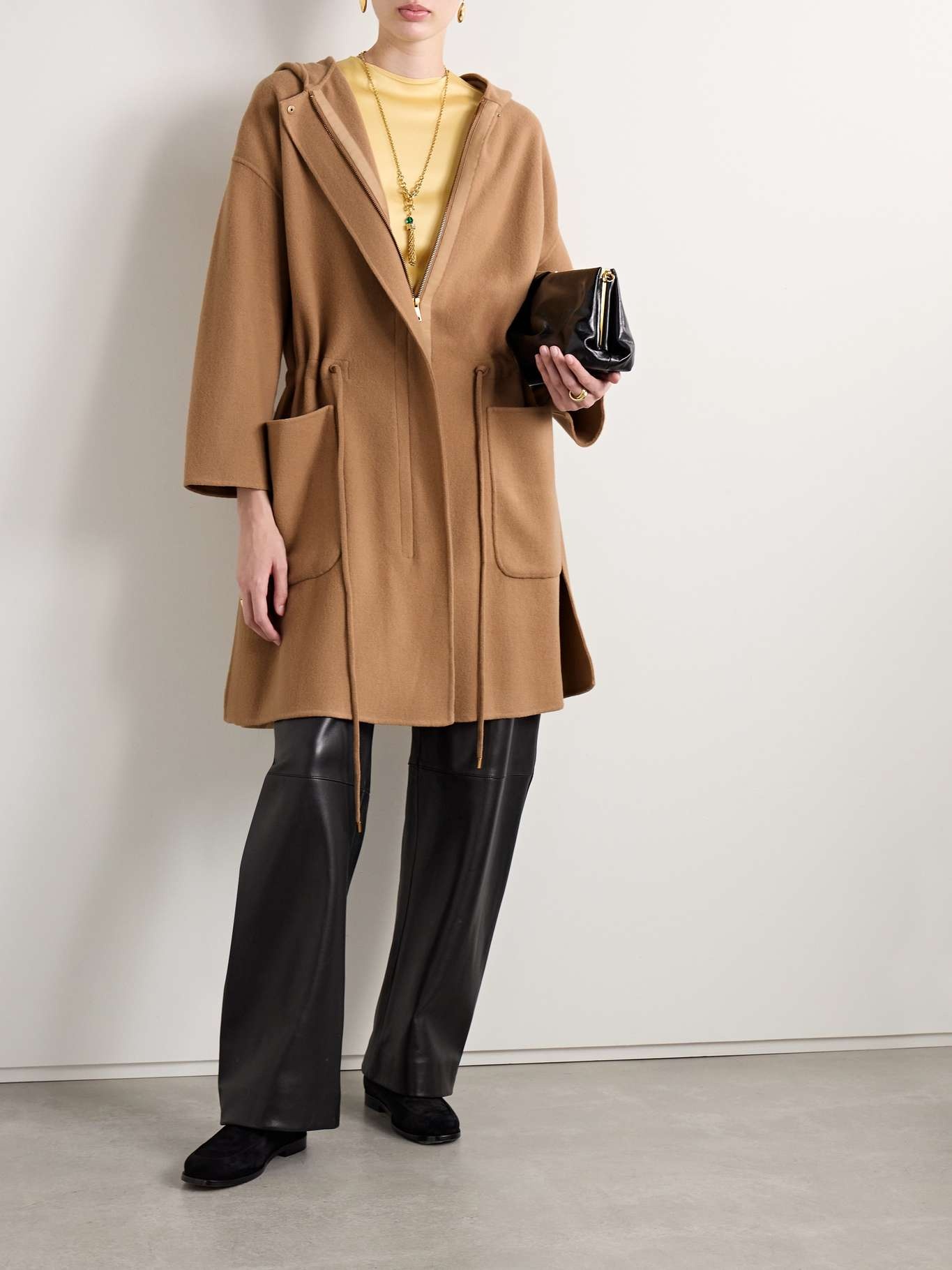 ☆MaxMara☆入手困難☆お洒落Wool&Cashmere Jersey Coat/MIELE Wool coat Max Mara Beige size 40 IT in Wool - 28370565
