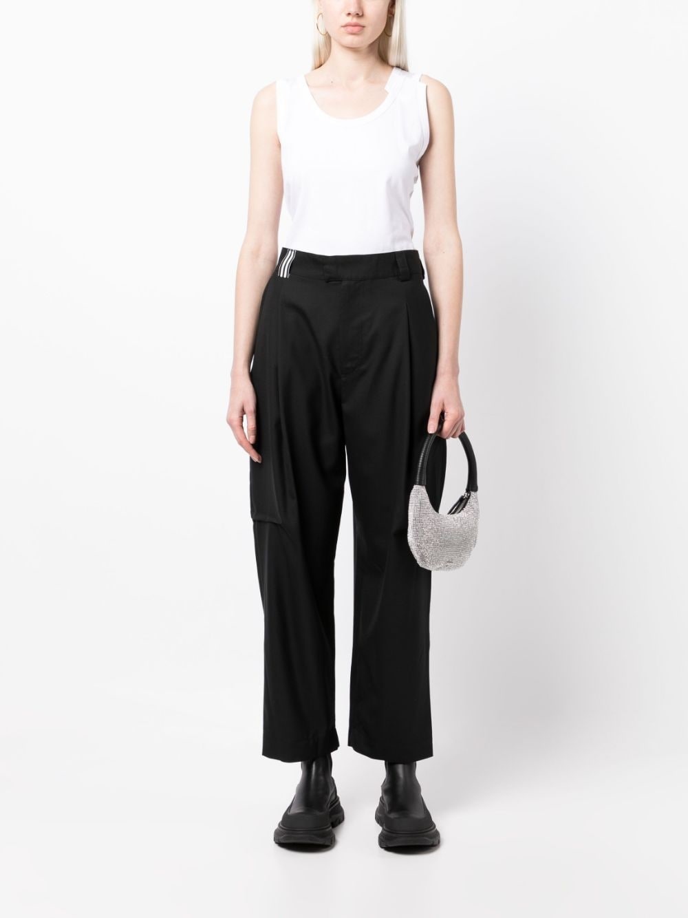 straight-leg wool trousers - 3