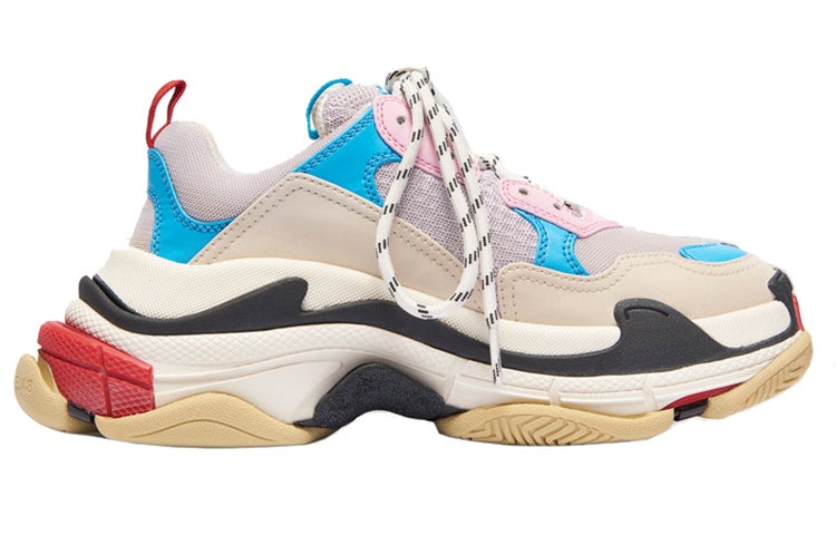 (WMNS) Balenciaga Triple S 'White Blue Pink' 2019 524039W09OH4196 - 2